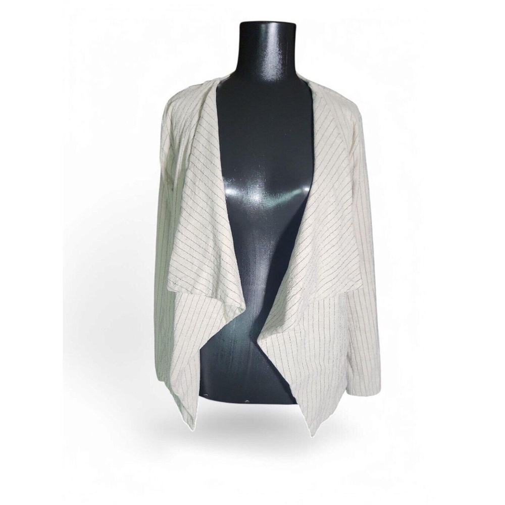 Blank NYC Blazer Cream Black Striped Women's Size Medium